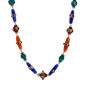 1928 Jewelry Bohemian Multi Color Beaded Necklace 15 + 3 Extender