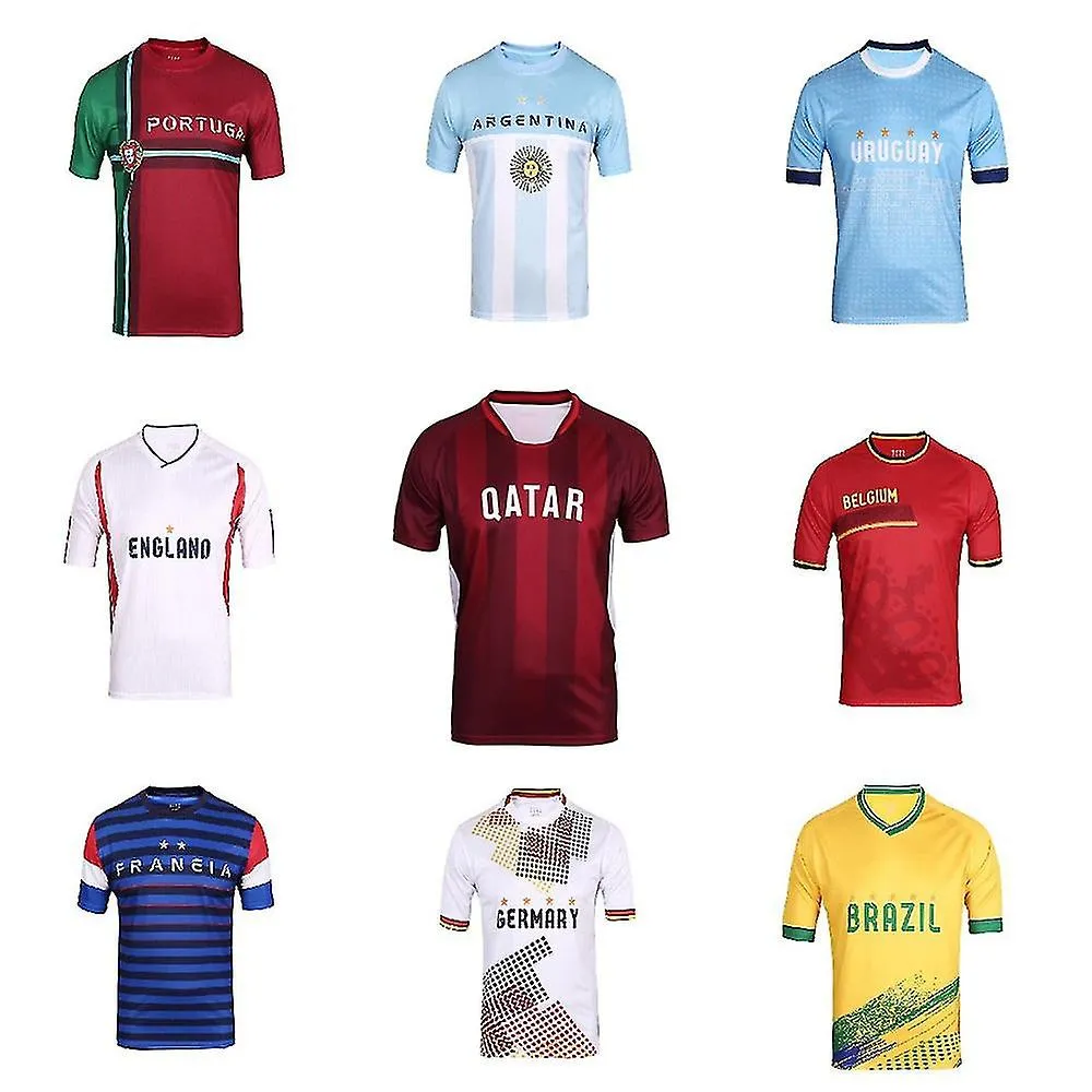 2023 Moda Fútbol Fútbol Hombres Manga Corta País Bandera Impreso Fans Cheer Tshirt Transpirable Oversized Jersey Shirt Tee