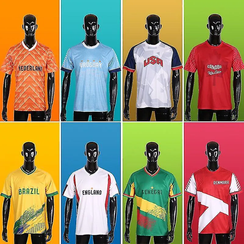 2023 Moda Fútbol Fútbol Hombres Manga Corta País Bandera Impreso Fans Cheer Tshirt Transpirable Oversized Jersey Shirt Tee