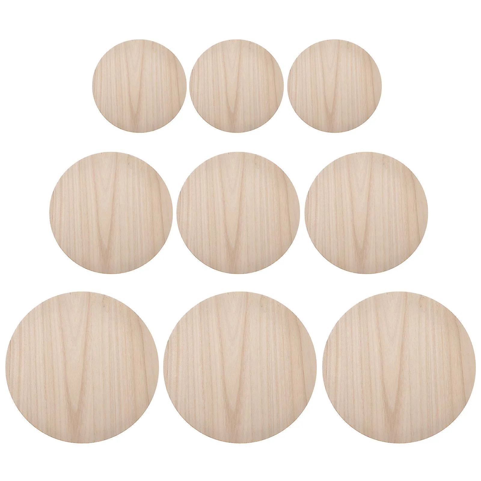 9pcs Wood Circles Unfinished Round Wood Slices For Crafts Painting Wedding Decor