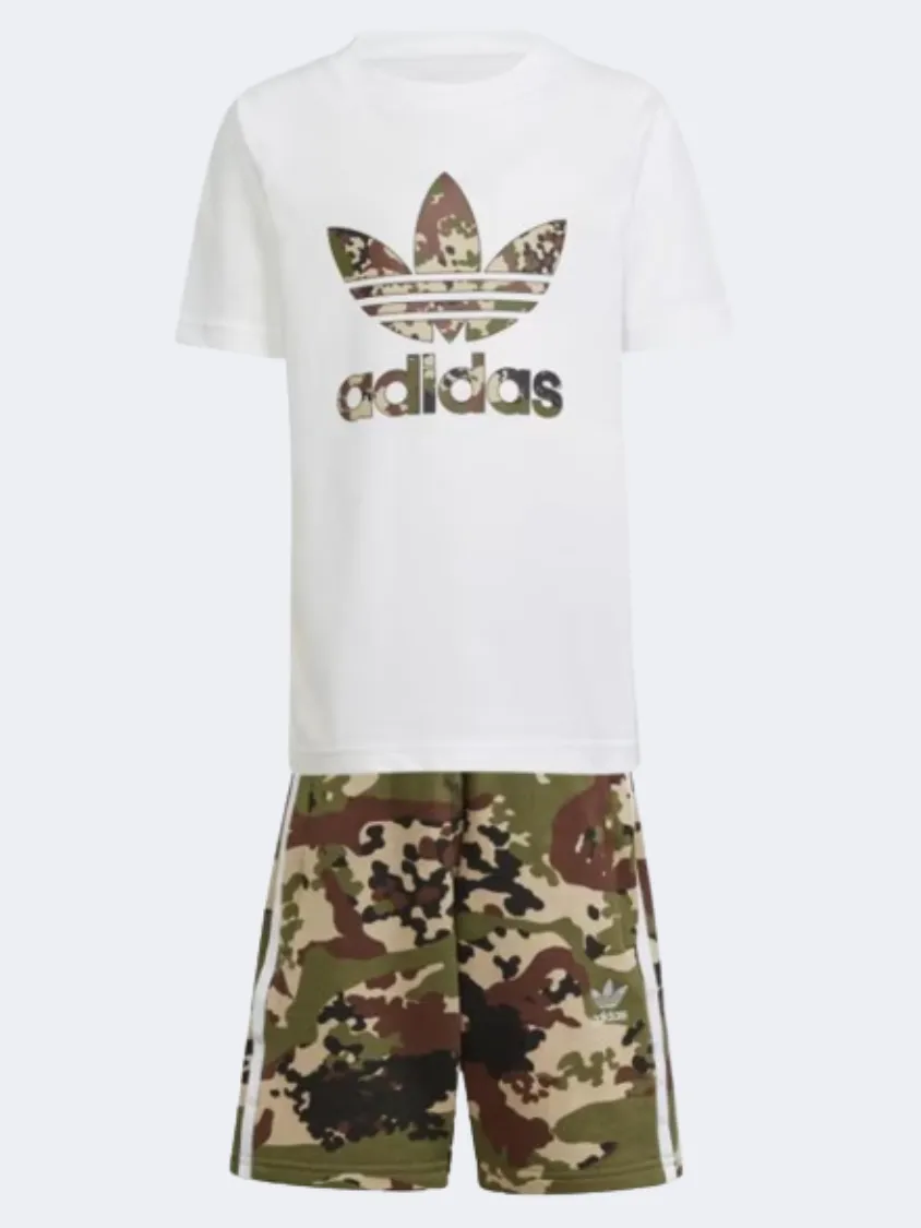 Adidas Little Boys Original Set White/Camo