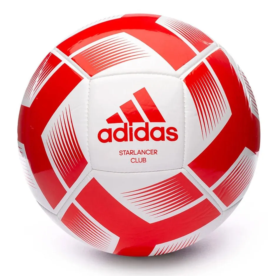 adidas Starlancer Club Football - White/Red Soccer Ball