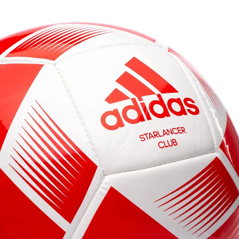 adidas Starlancer Club Football - White/Red Soccer Ball