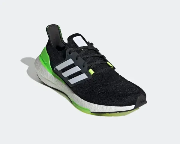 Adidas UltraBoost 22 Core Black Cloud White Solar Green GX6640