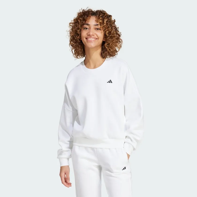 Adidas Women's Cozy Crew White with Small Logo