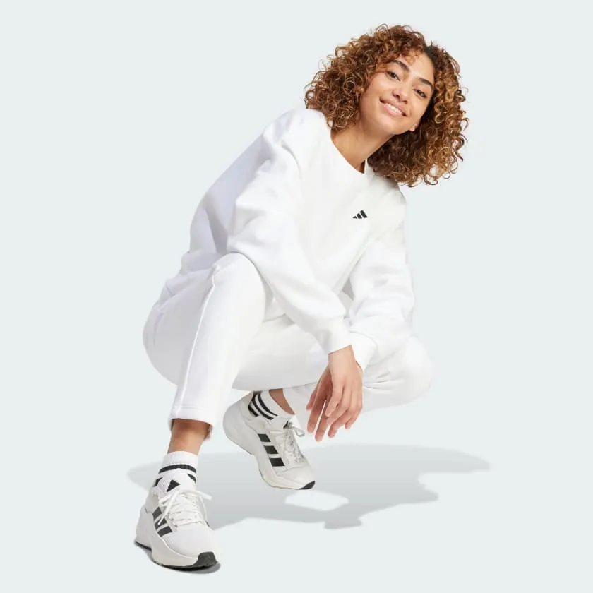 Adidas Women's Cozy Crew White with Small Logo