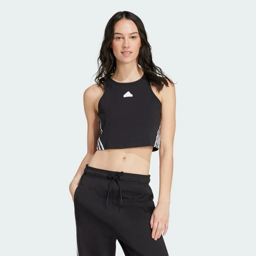 adidas women's future icons 3-stripe tank black