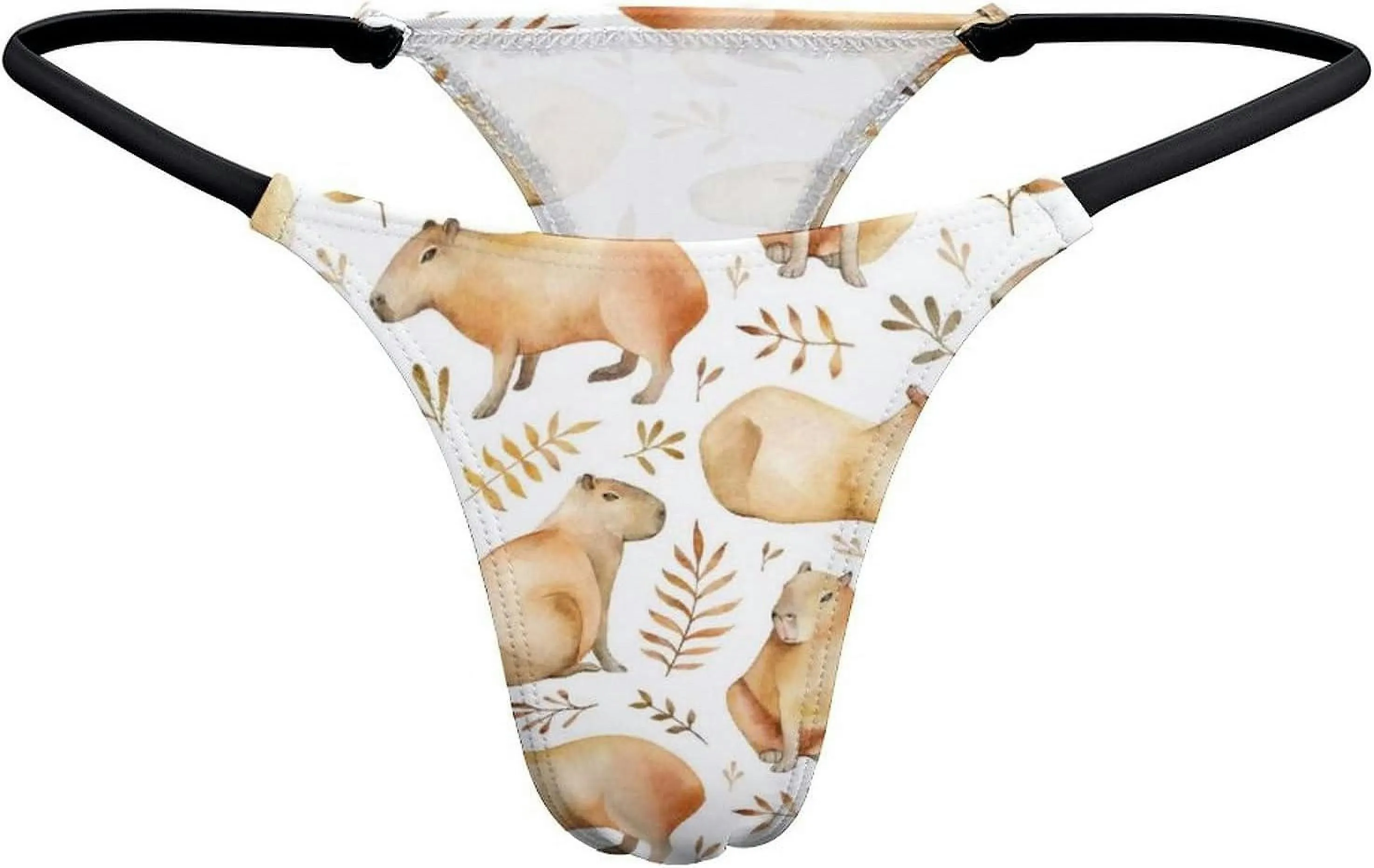 Adorable Capybara G-String Thongs Women's T-Back Underwear Panty-WE456