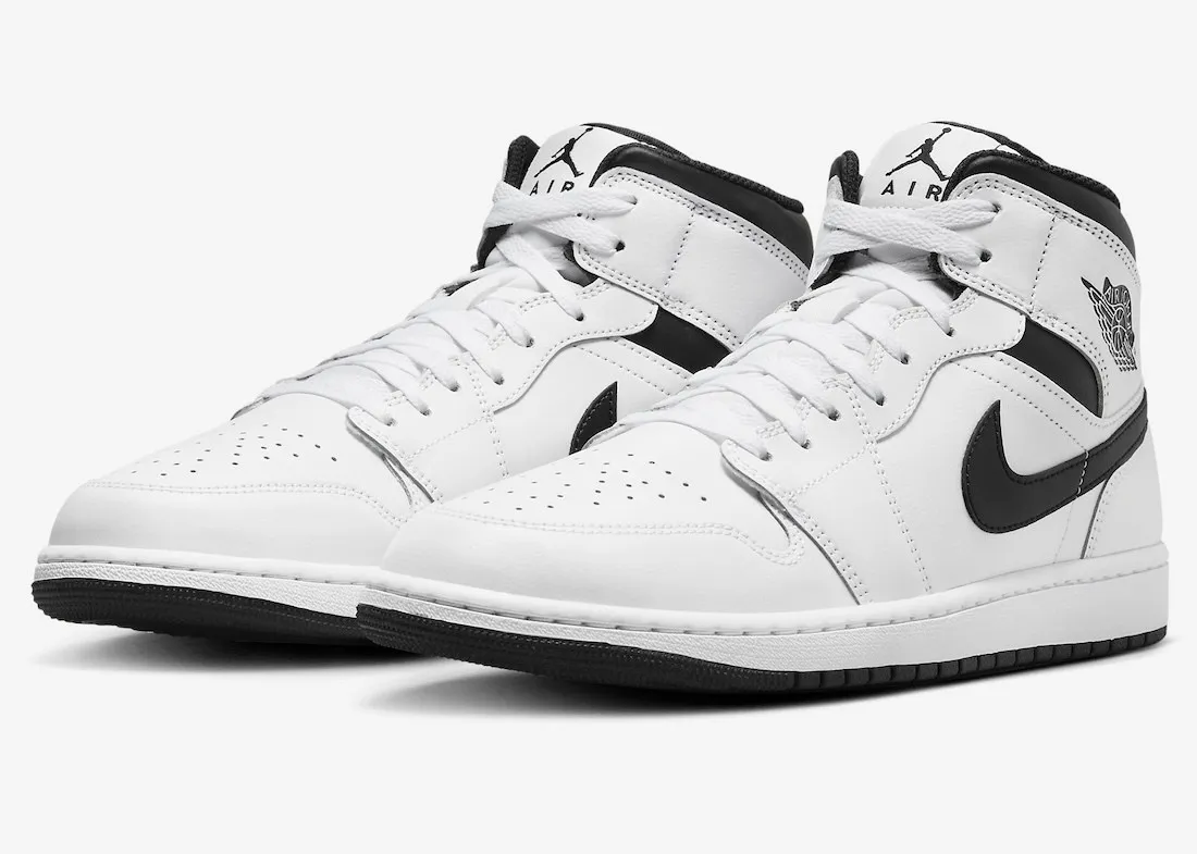 Air Jordan 1 Mid White Black DQ8426-132