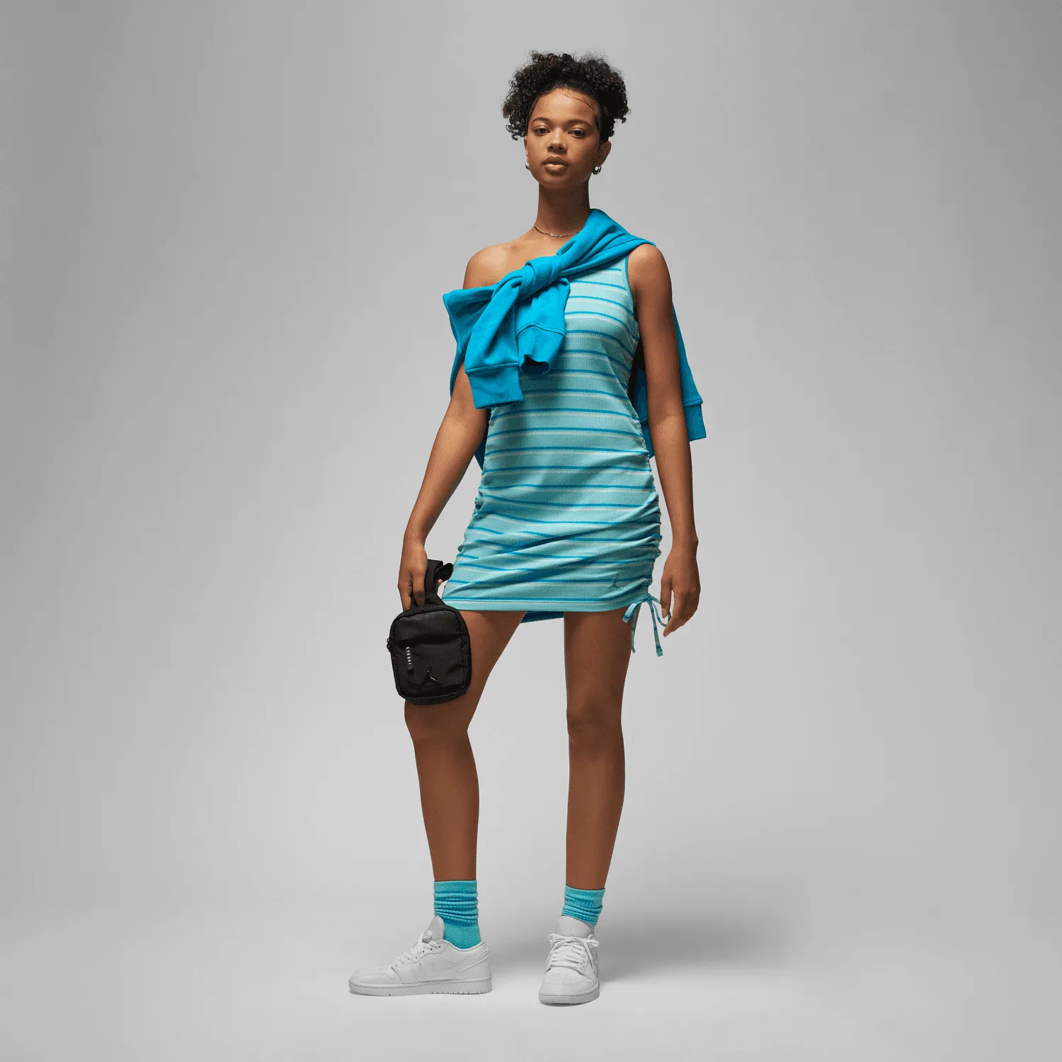 Air Jordan Women's Striped Cinch Dress 'Bleached Aqua'