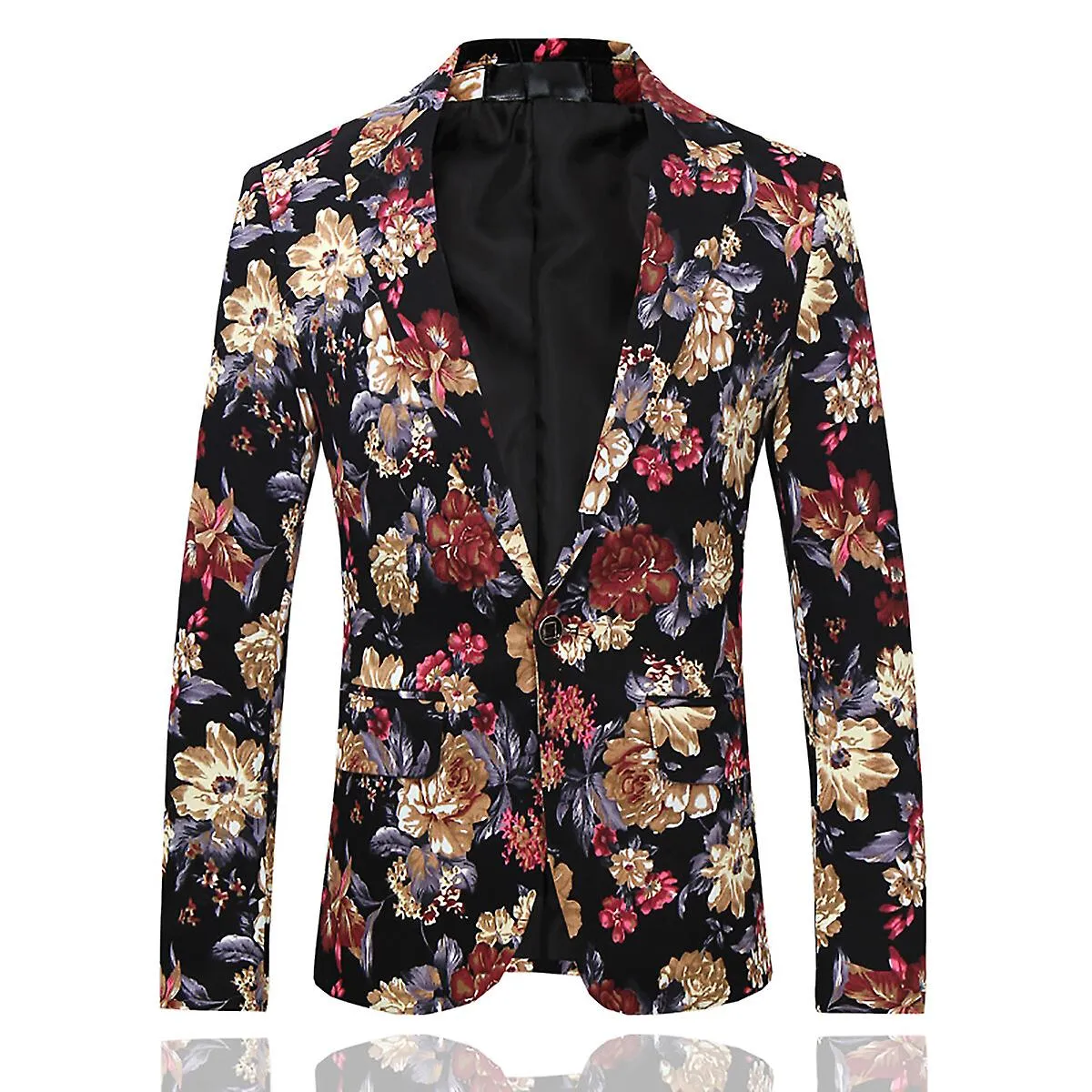 Allthemen Hombres 2-Piece Floral Wedding Party Slim Suits