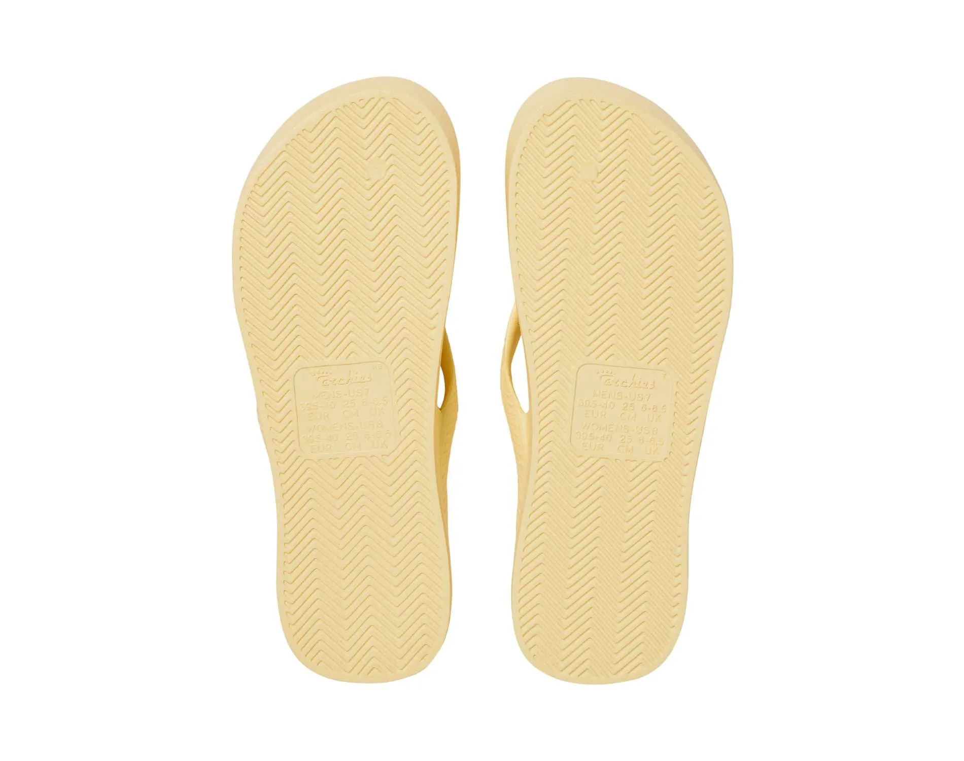 Archies Arch Support Thongs Lemon