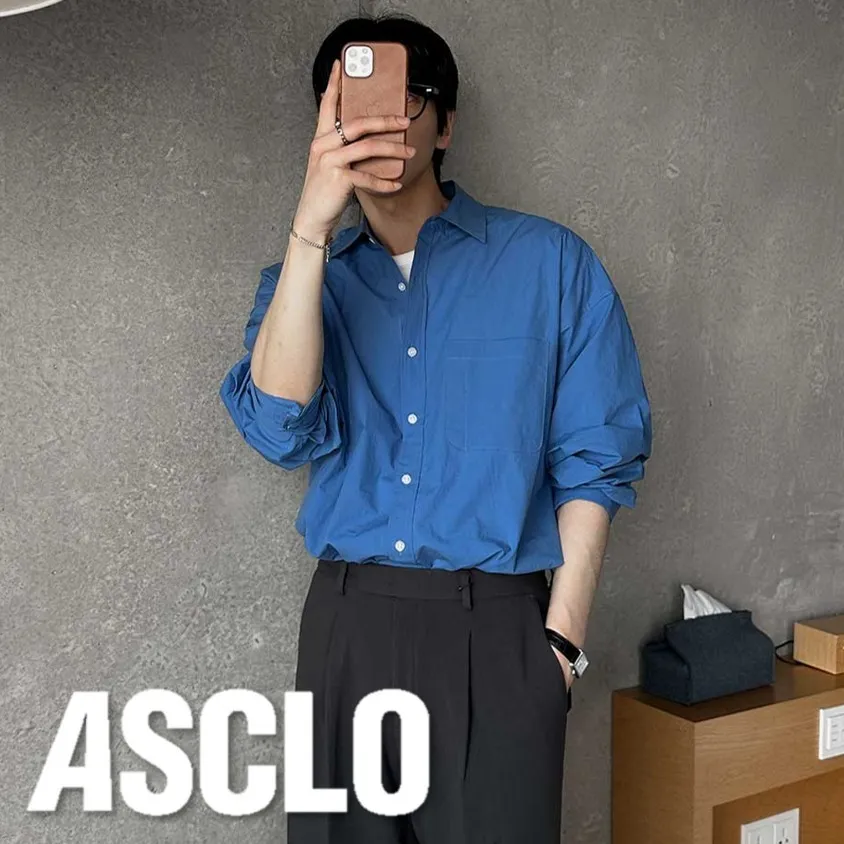 ASCLO  |Casual Style Unisex Street Style Long Sleeves Plain