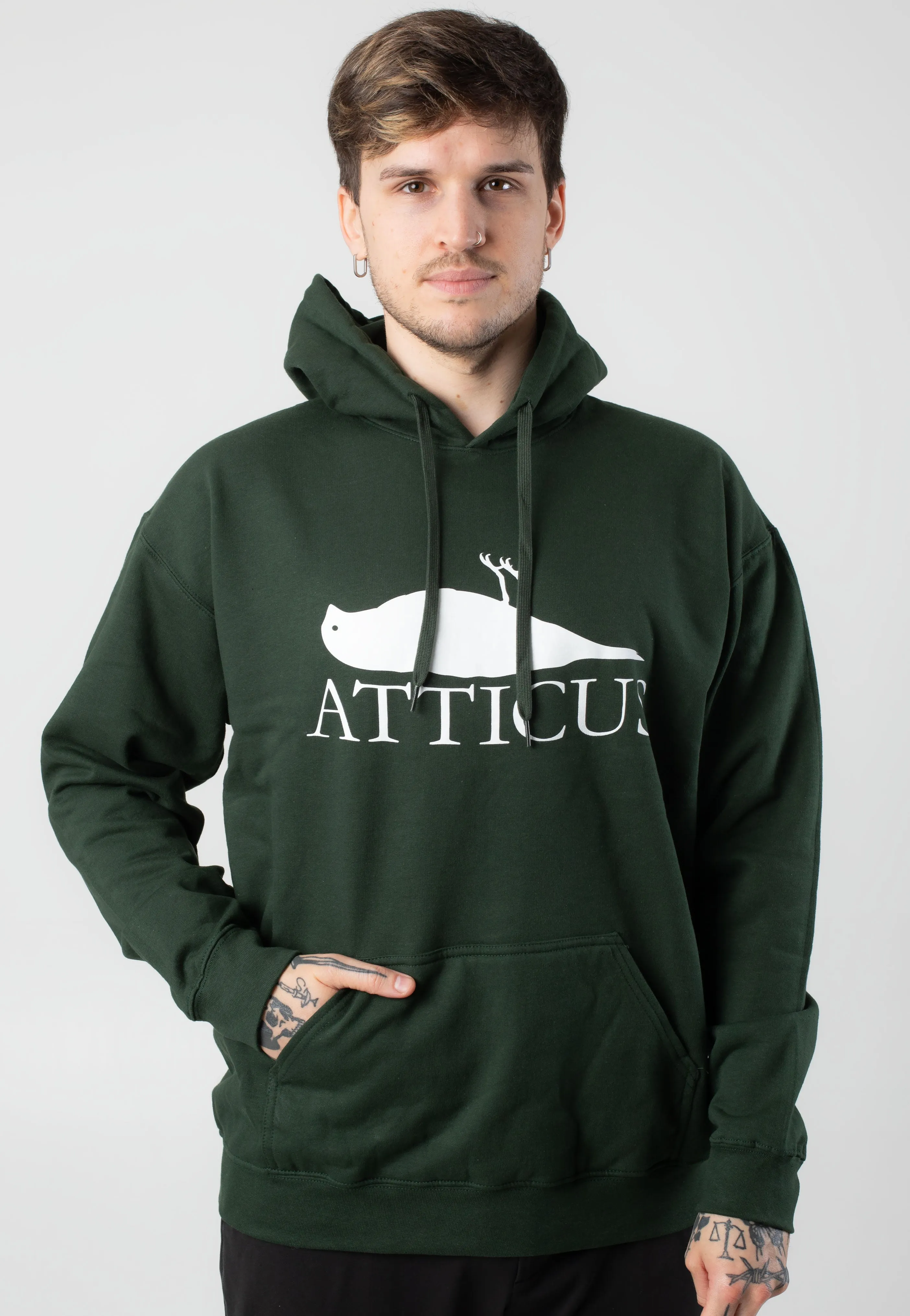 Atticus - Brand Logo Forest Green - Hoodie