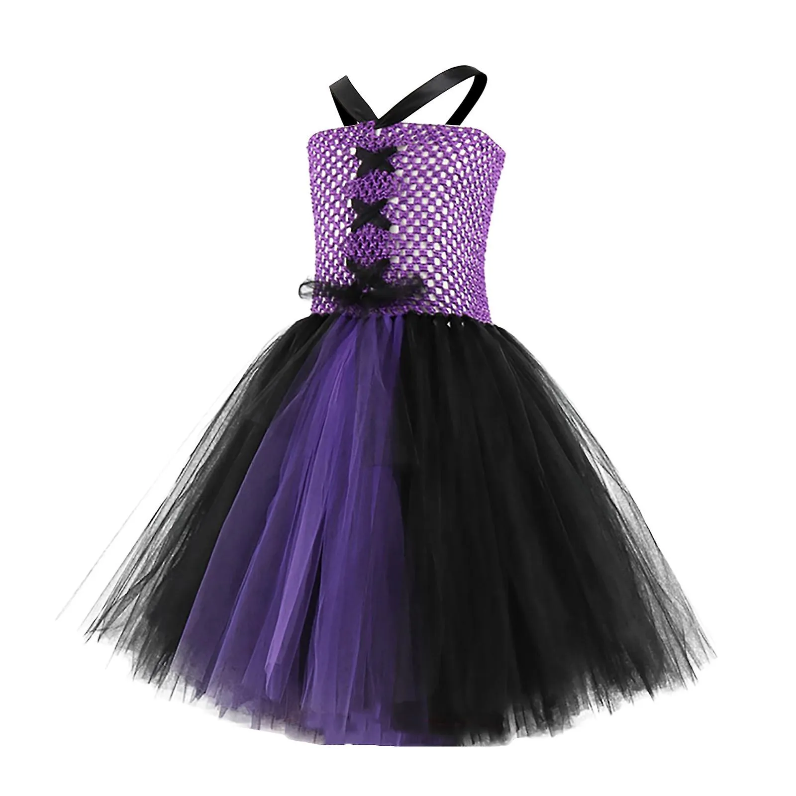 Baby Girls Halloween Cosplay Witch Mesh Skirt Performance Skirt