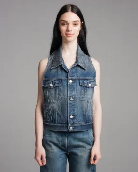 Backless Denim Vest