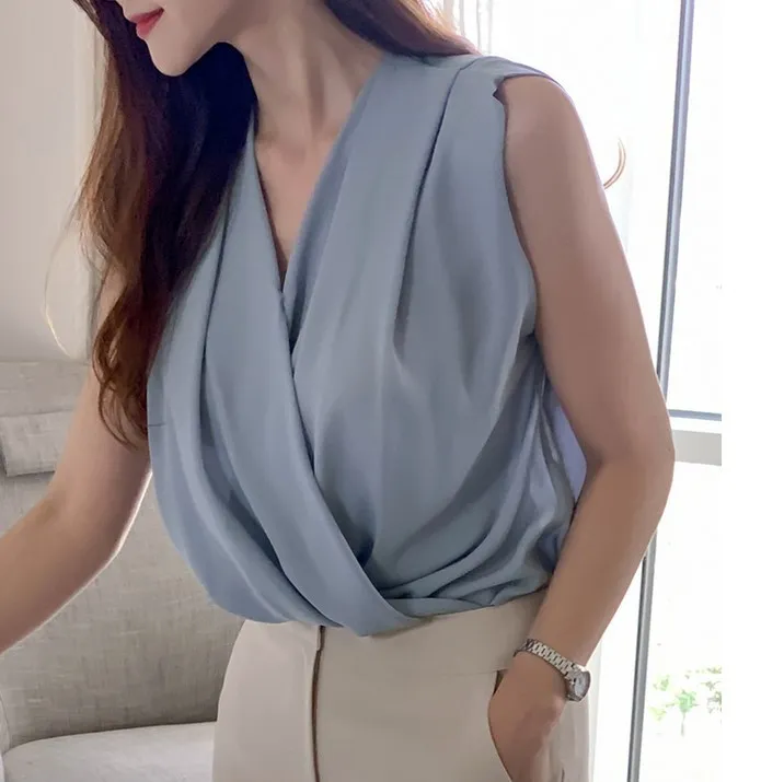 BADDIARY  |Chiffon Sleeveless Party Style Office Style Elegant Style