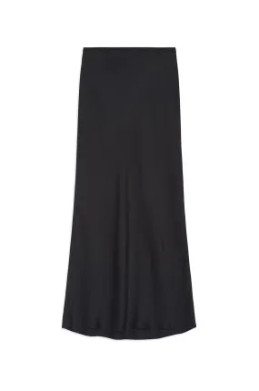 Bar Silk Skirt in Black