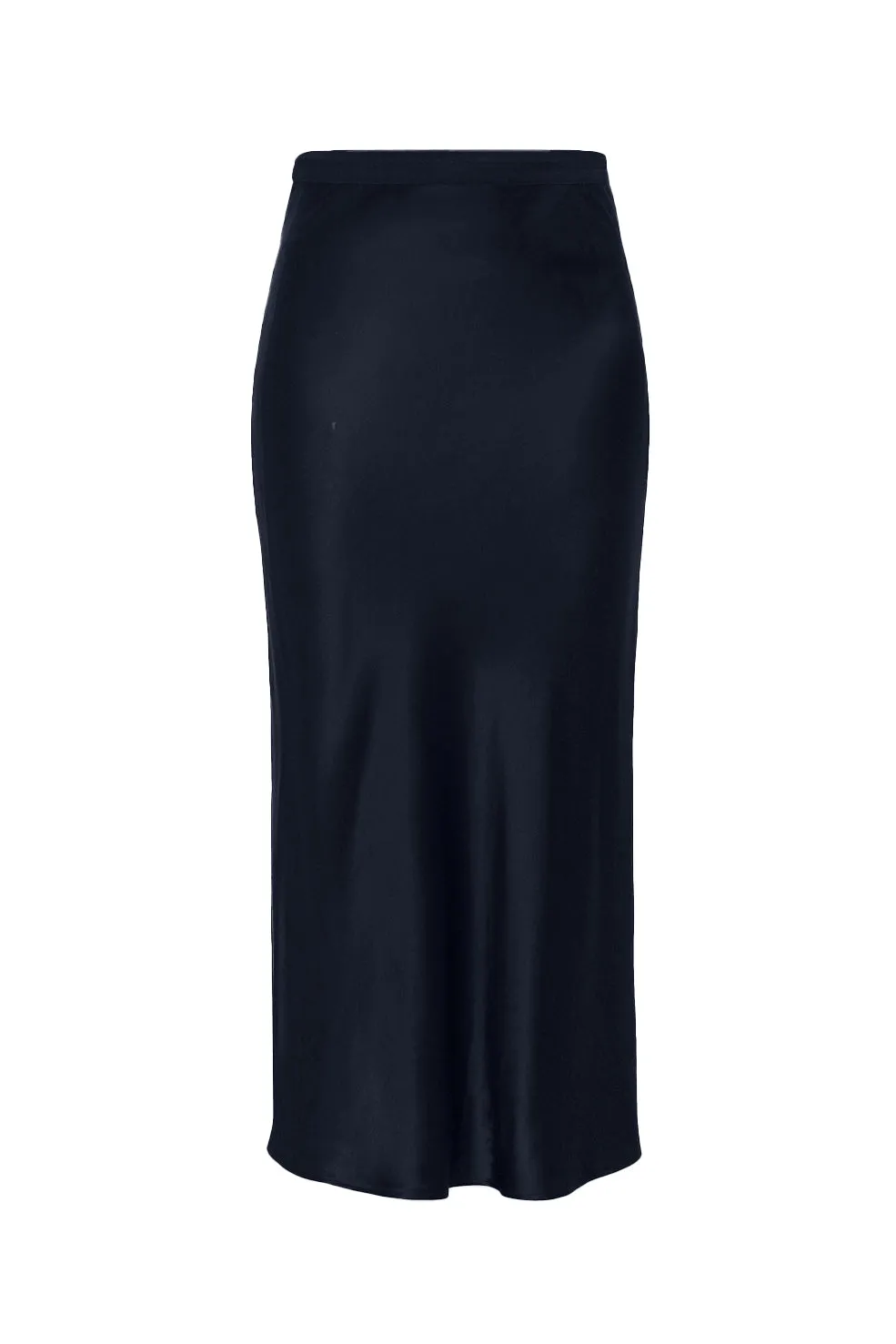 Bar Silk Skirt in Navy