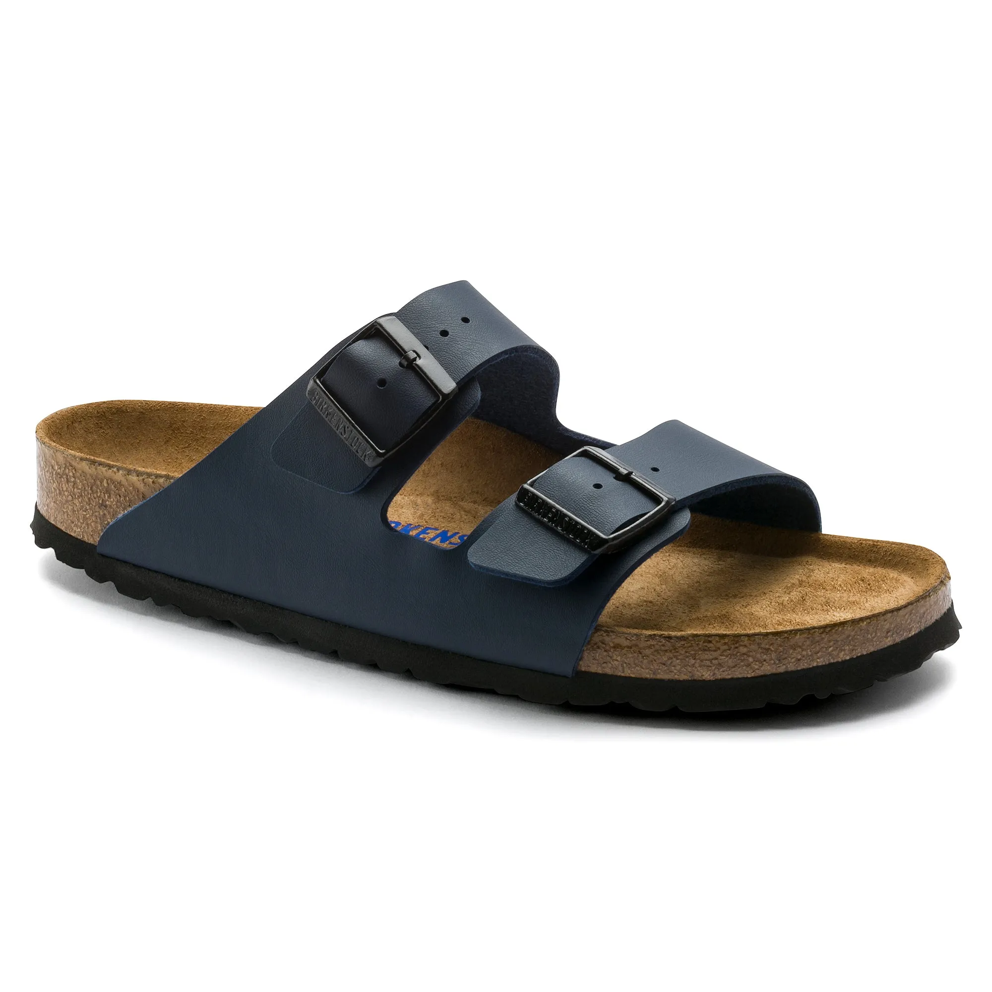 Birkenstock Arizona Soft Footbed Birko-Flor Color: Blue (MEDIUM/ NARROW WIDTH)