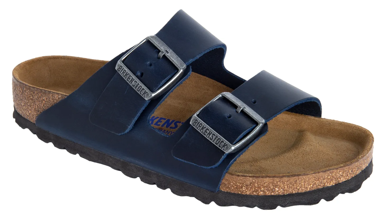 Birkenstock Arizona Soft Footbed Oiled Leather Blue