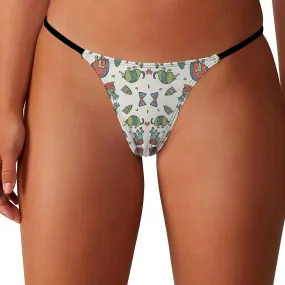 Bitcoin Pattern G-String Thongs Women's T-Back Underwear PantyGT-149