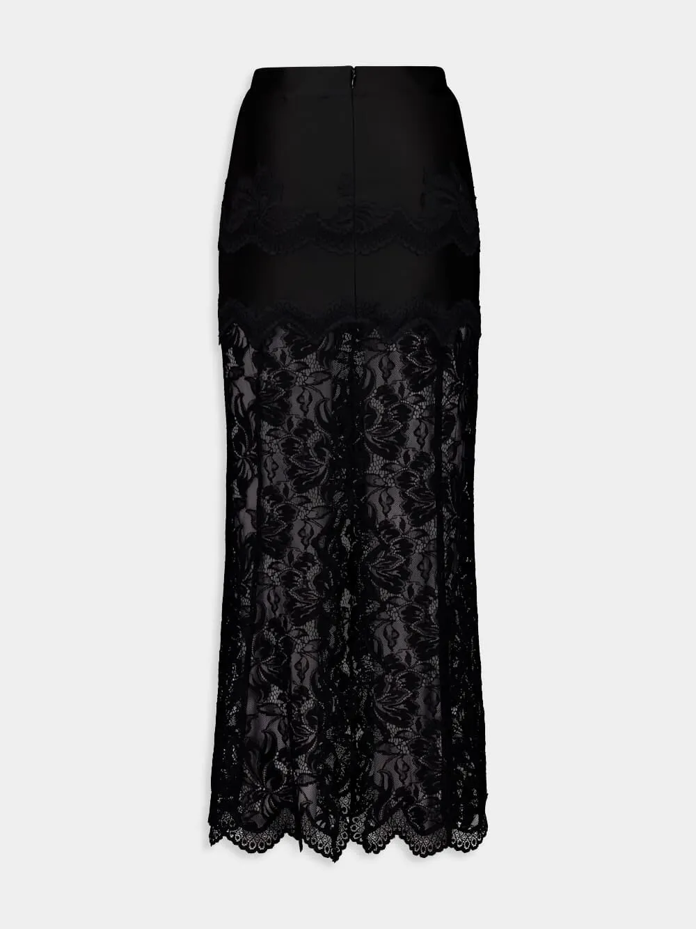 Black Long Lace Skirt