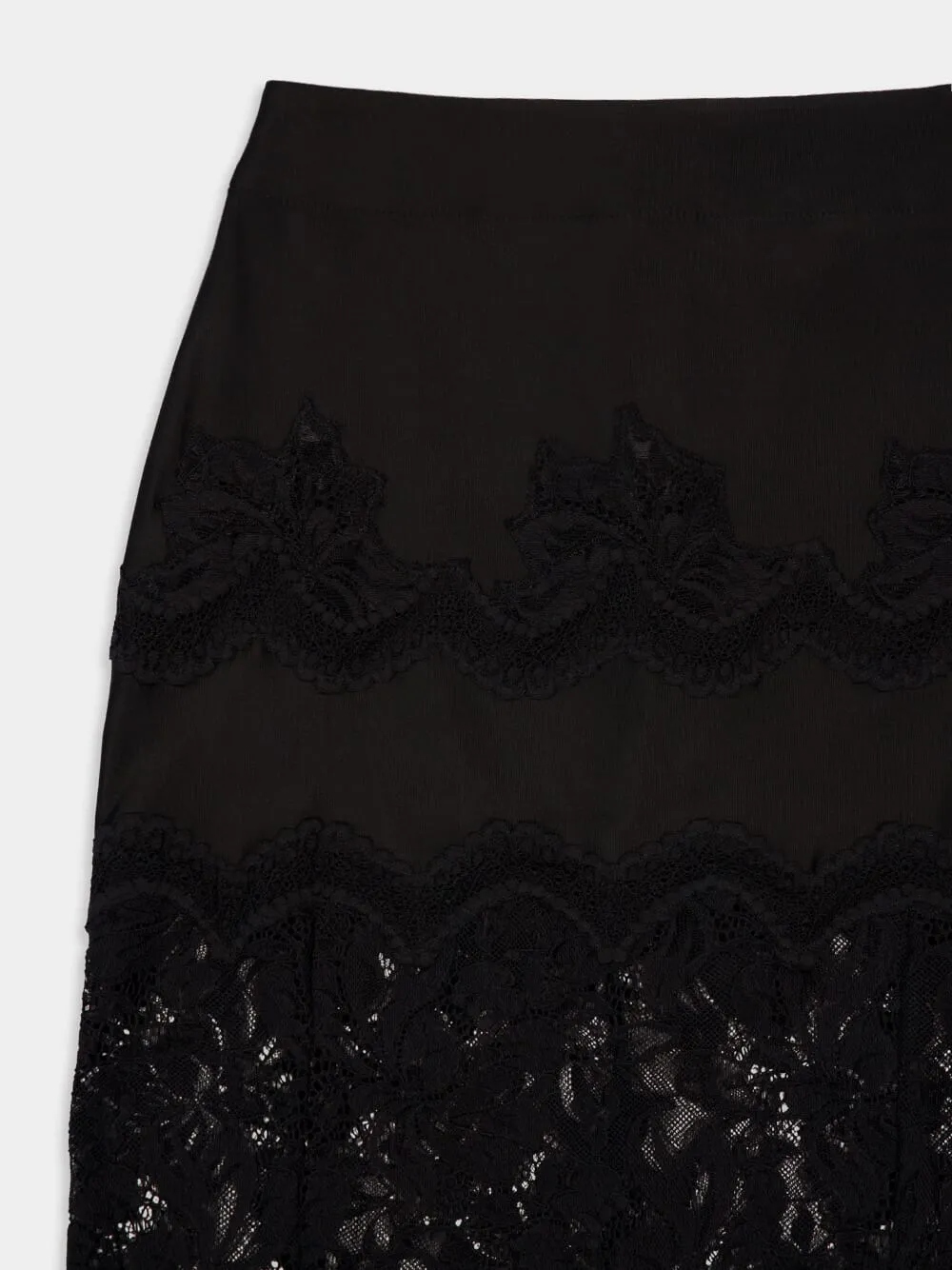 Black Long Lace Skirt