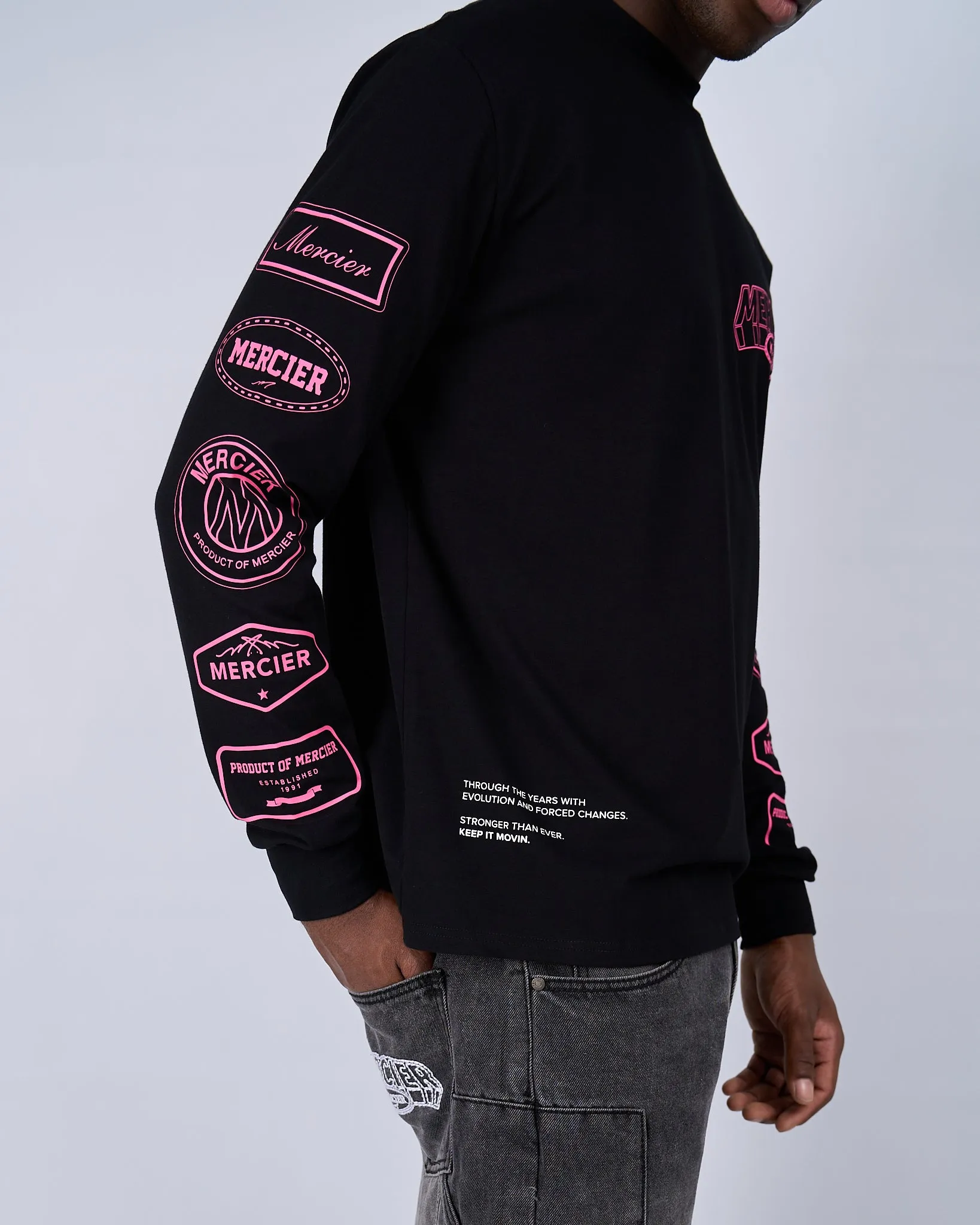 Black Pink Compton Long Sleeve Tshirt