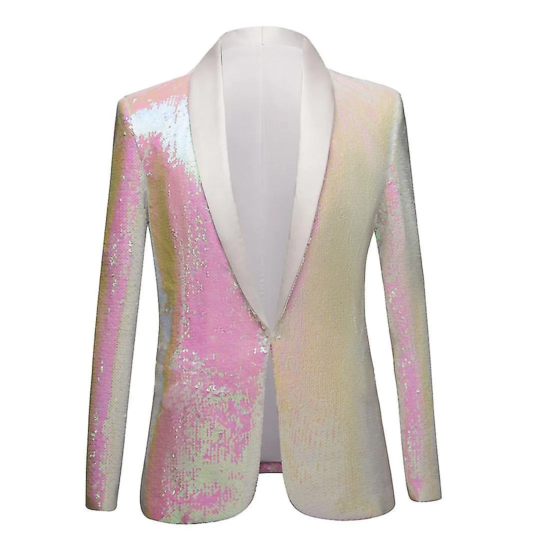 Blazer Blanco Hombre Sequin Wedding Party Suit