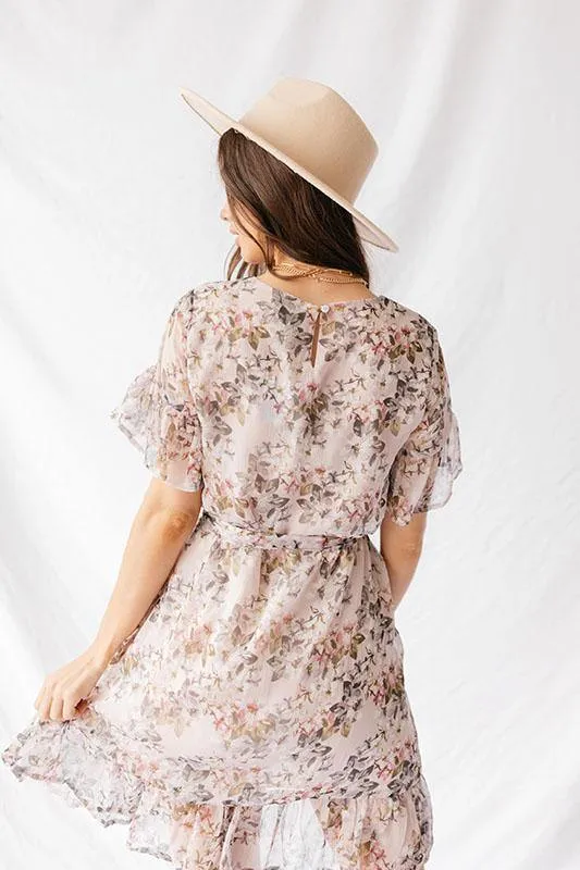 blooming floral ruffled mini dress SEO