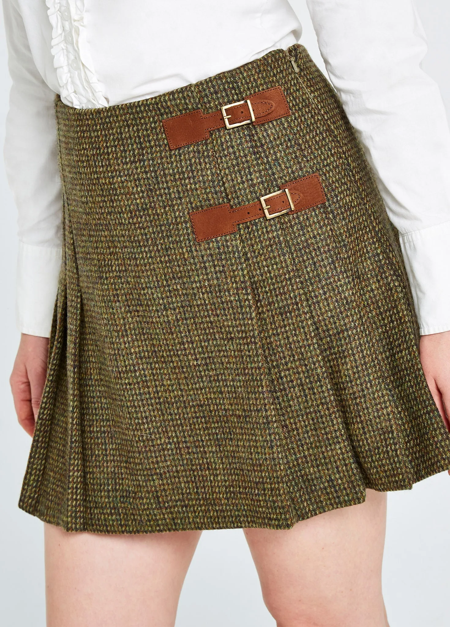 Blossom Tweed Skirt - Heath