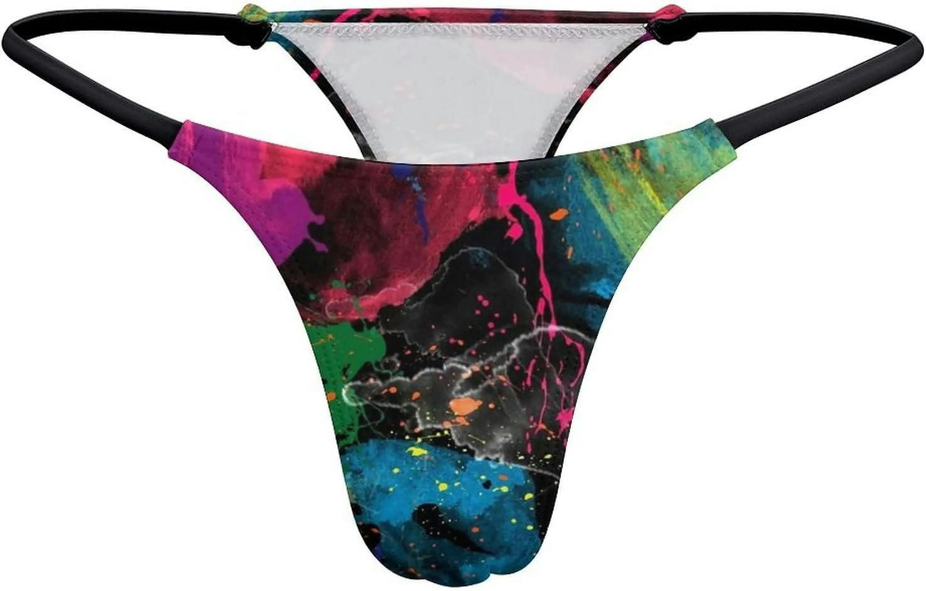 Breathable Psychedelic Colorful Graffiti G-String Thongs Women's T-Back Underwear PantyGT-133