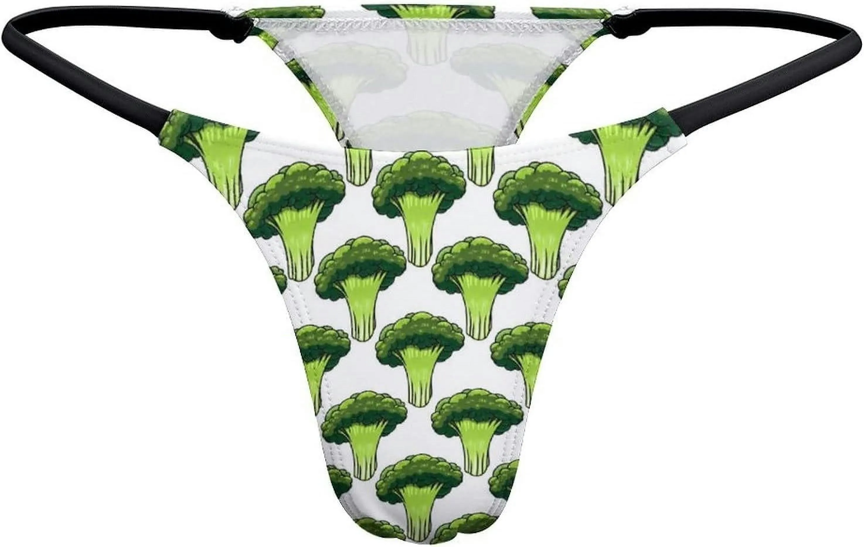 Broccoli Pattern G-String Thongs Women's T-Back Underwear Panty-WE373