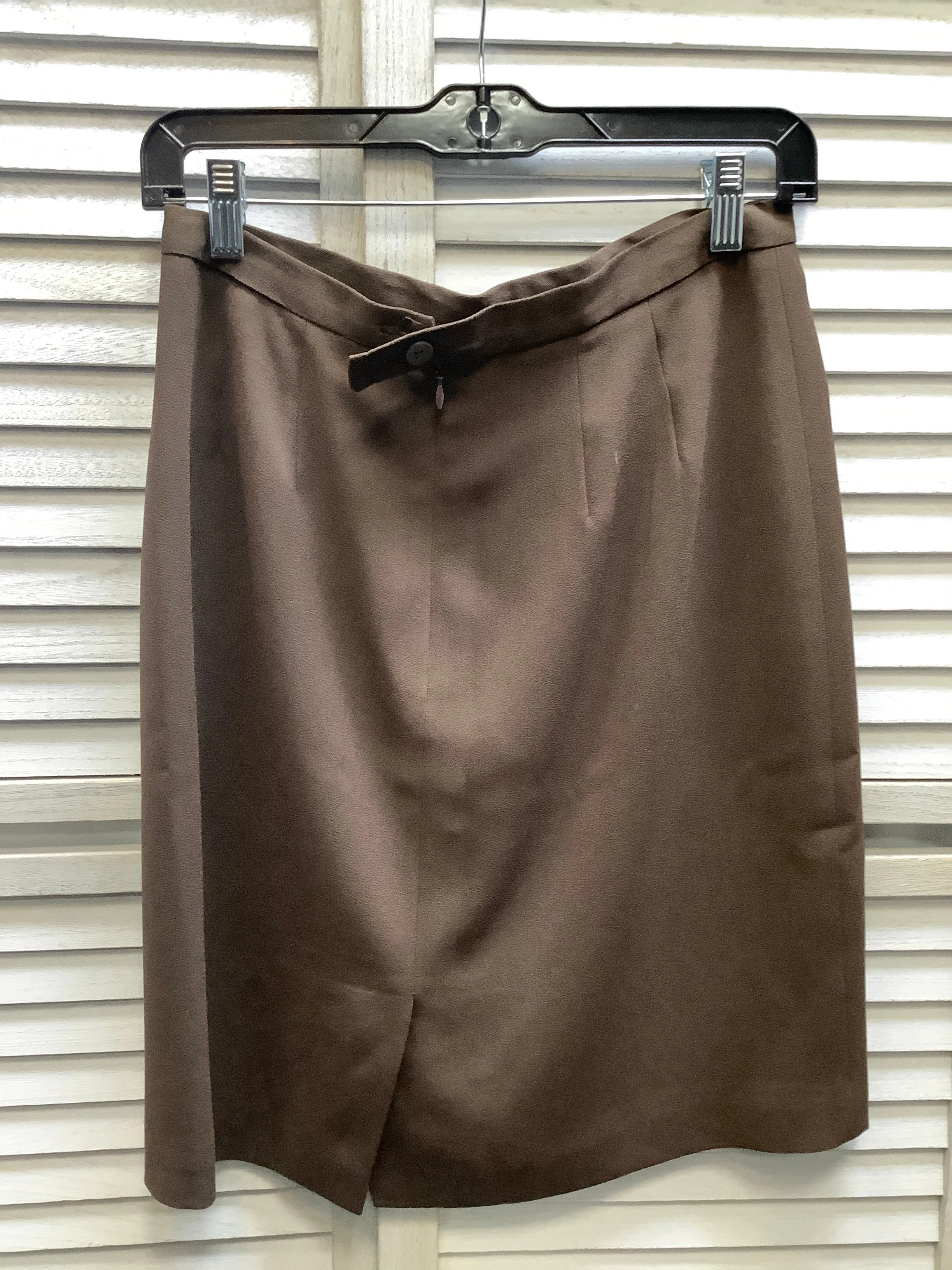 Brown Skirt Midi Chaus, Size 8