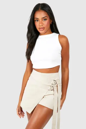 Buckle Utility Wrap Skort