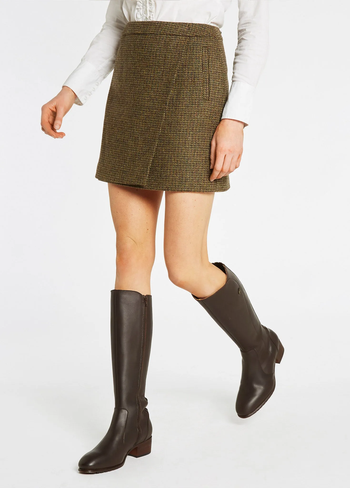 Buckthorn Tweed Skirt - Heath