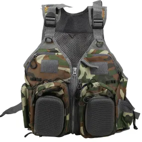 Camouflage Hunting Fishing Travel Vest with Pockets