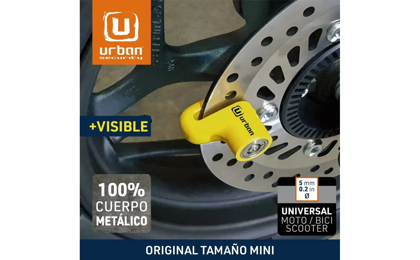 Candado Moto Disco Urban Disk Mini 5 |564A|