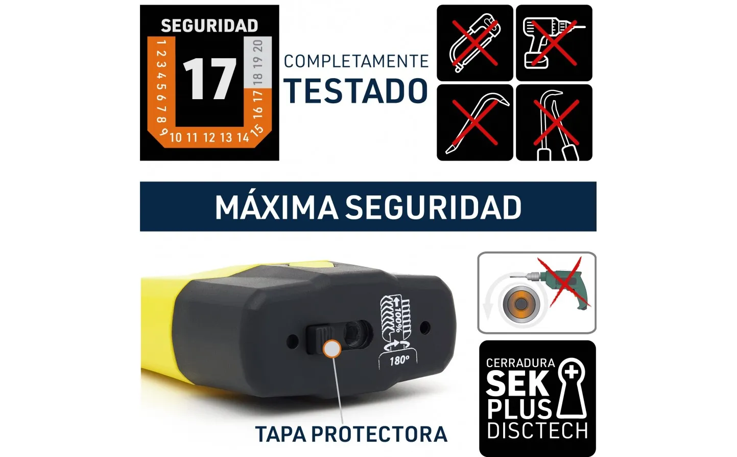 Candado Moto Urban Security U9DY Mini U Homolog Sra Universal |U9DY|