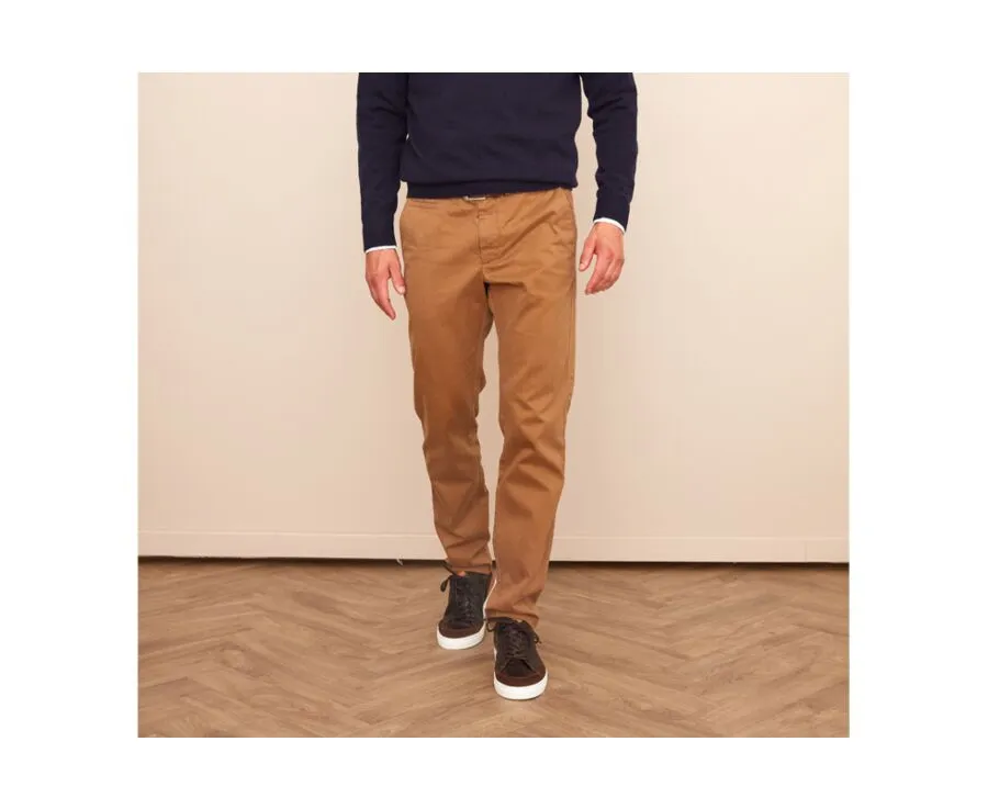 Caramel Chino trousers for men - NIGEL II