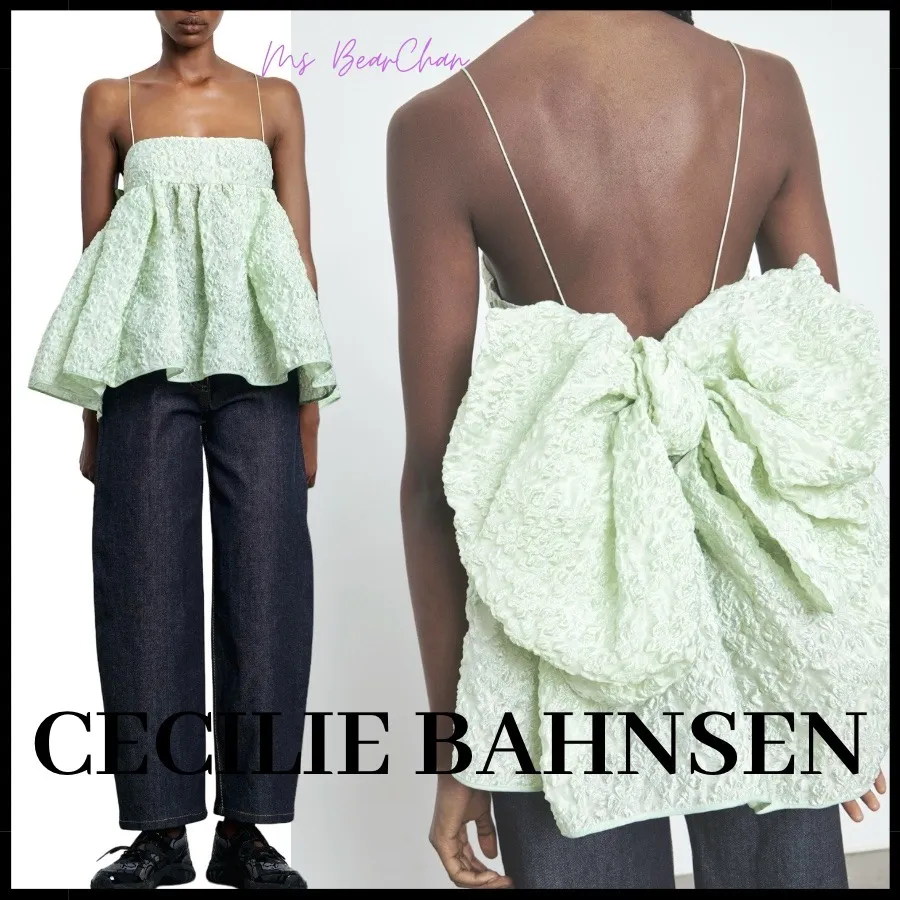 CECILIE BAHNSEN  |Casual Style Peplum Plain Party Style Elegant Style