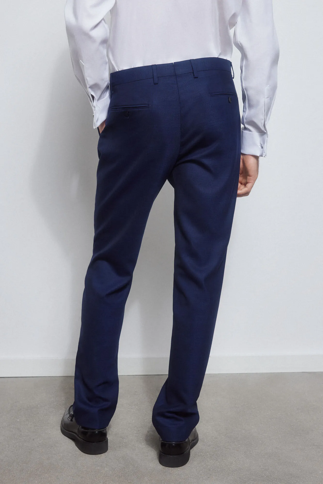 Checked tailored fit trousers