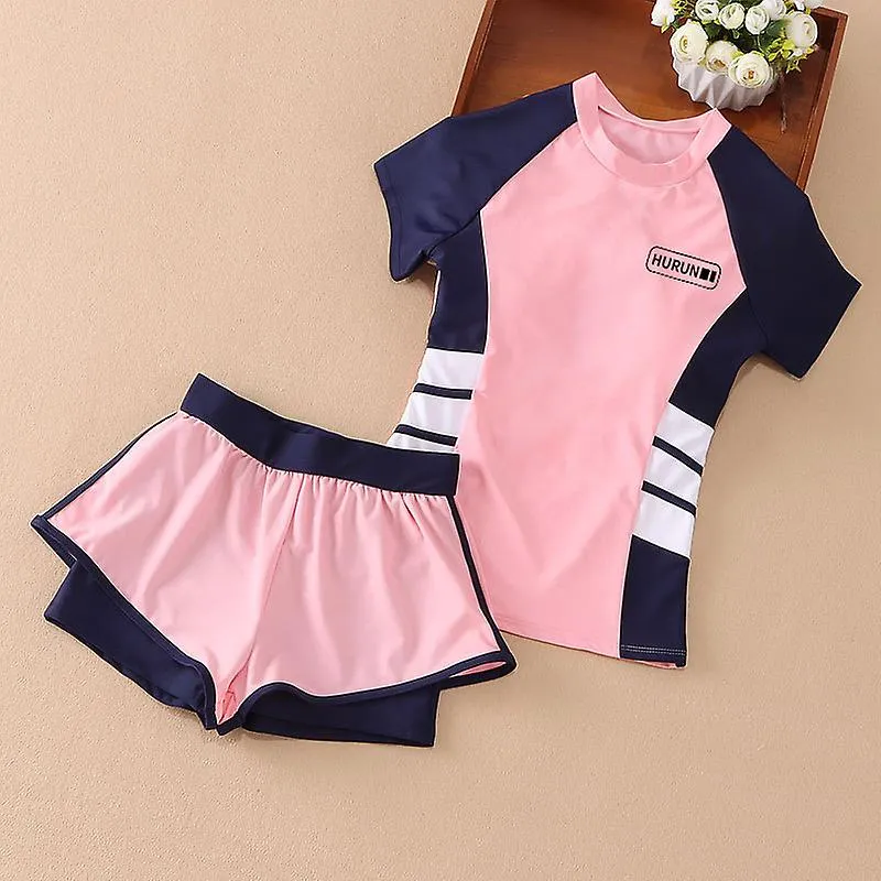 Children's swimsuit cute summer little girl split swimwear short-sleeved sun protection swimwear summer swimwear