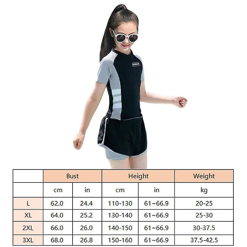 Children's swimsuit cute summer little girl split swimwear short-sleeved sun protection swimwear summer swimwear