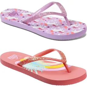 Childrens Kids Stargazer Print Summer Beach Sandals Thongs Flip Flops