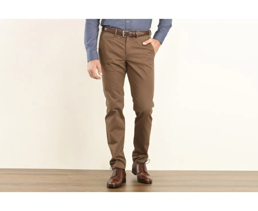 Chocolate Chino trousers for men - NIGEL II