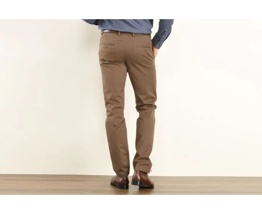 Chocolate Chino trousers for men - NIGEL II