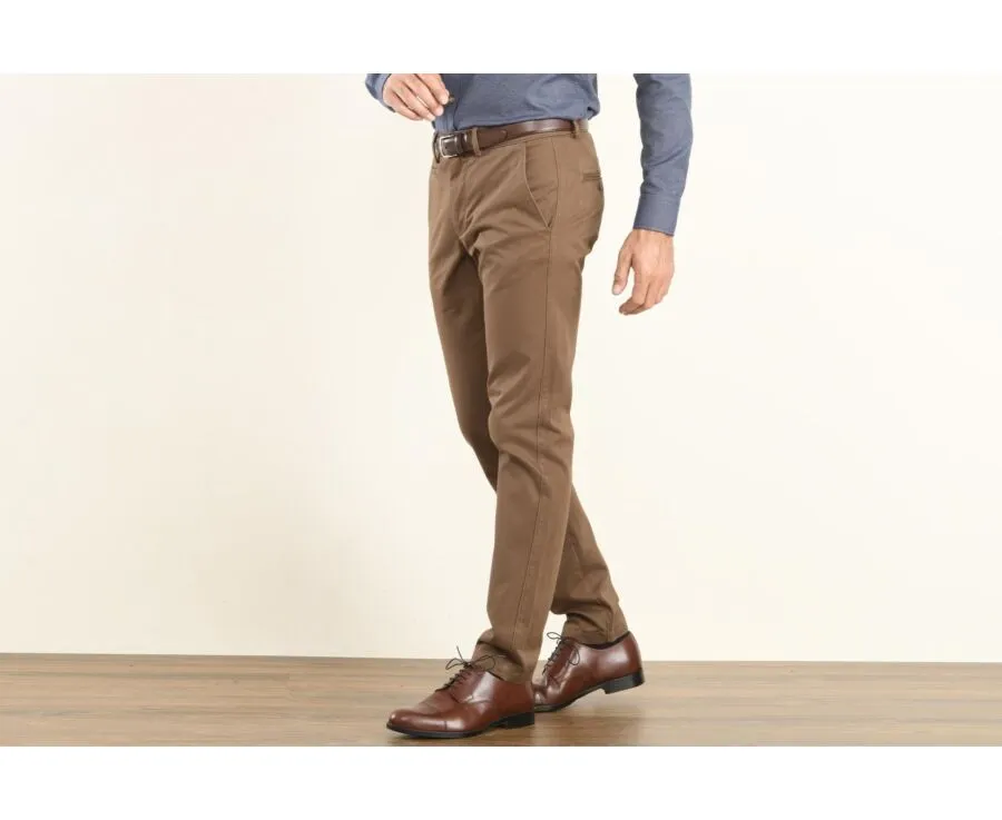 Chocolate Chino trousers for men - NIGEL II