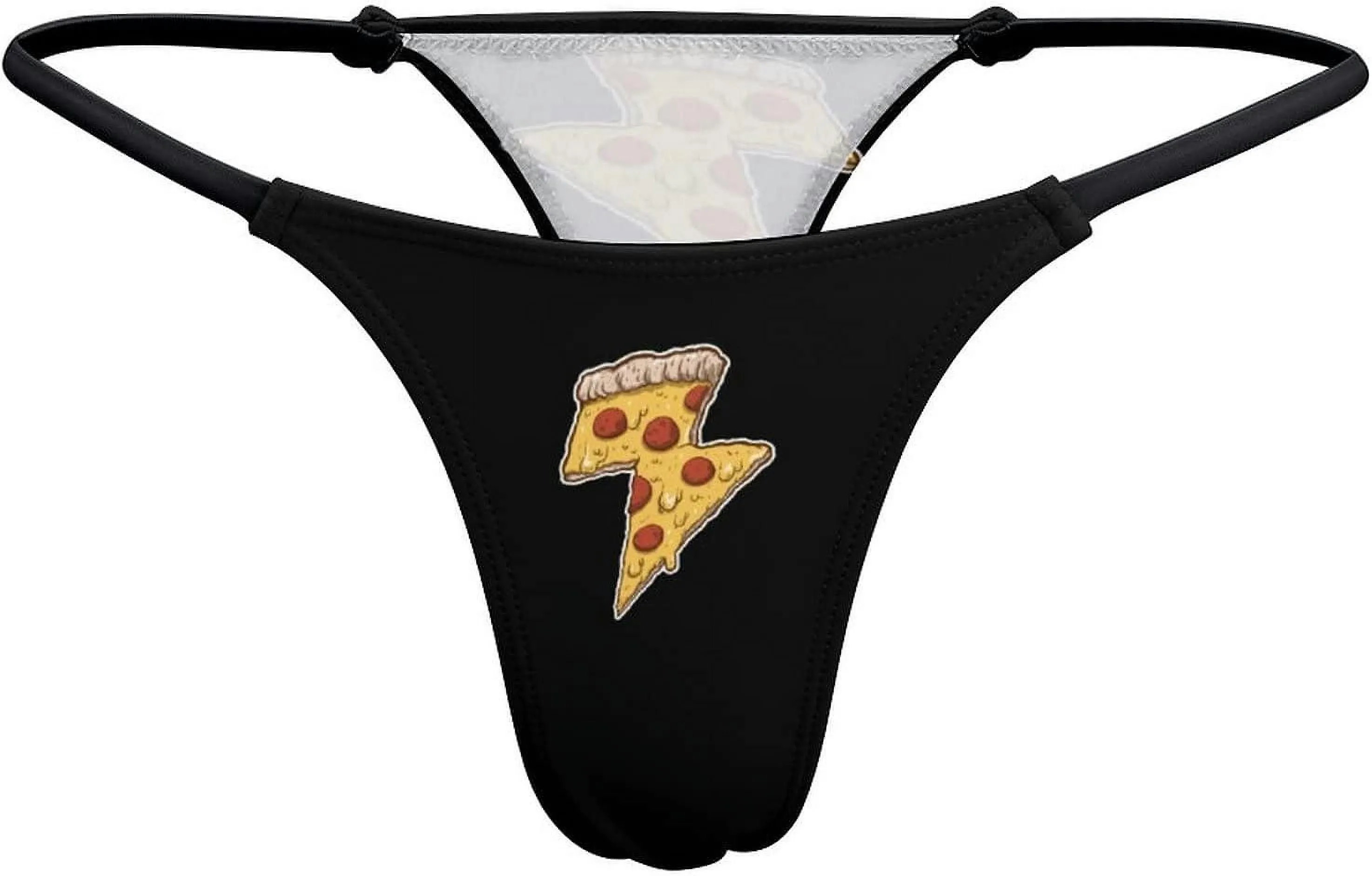 Cool Thunder Cheesy Pizza G-String Thongs Women's T-Back Underwear Panty-WE473